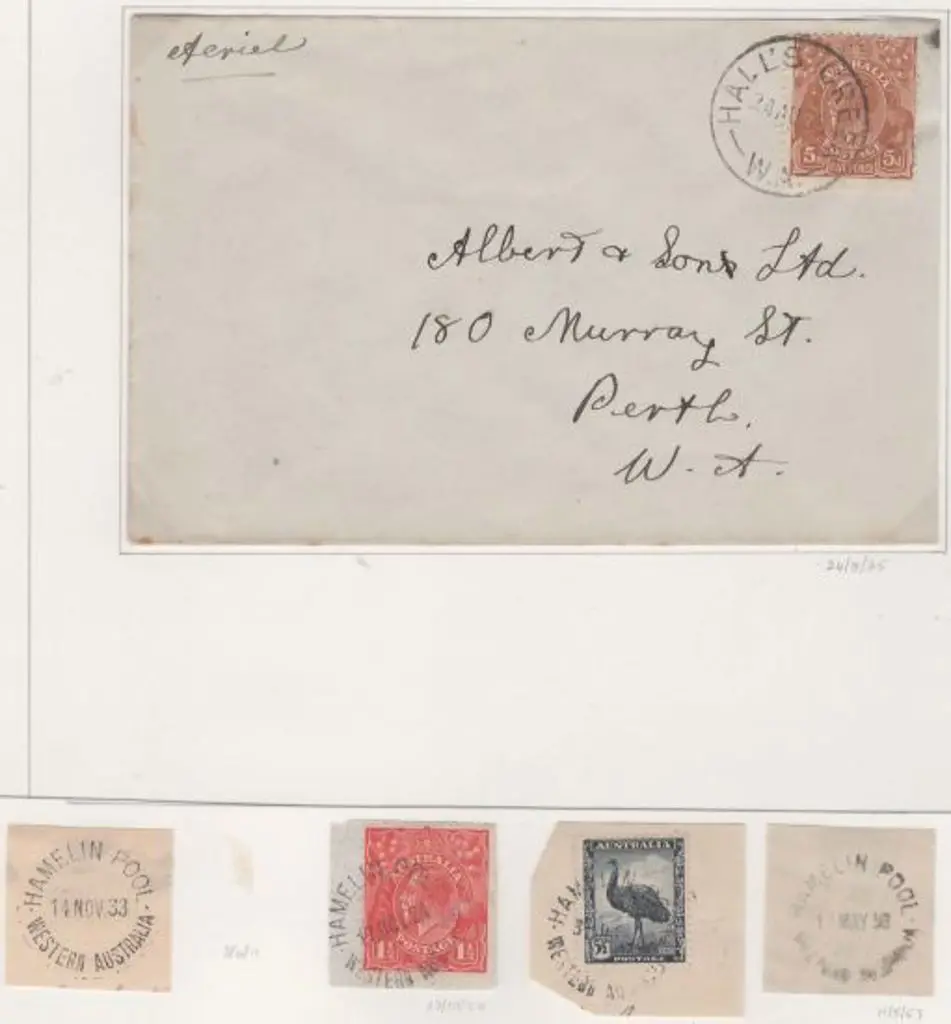 Hall's Creek bold & neat cancel tying 5d KGV to ... Image 1++