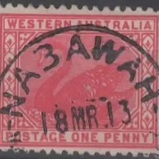 Nabawah D28 upright strike dated 18 MR 13 on 1d ...