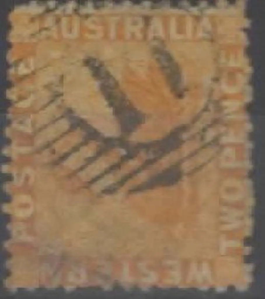Newcastle 15 Bar 11 on 2d yellow swan. 75% strike. Image 1++