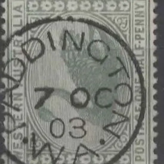 Paddington 3b-b 95% bold cancel on ½d swan. A fine ...