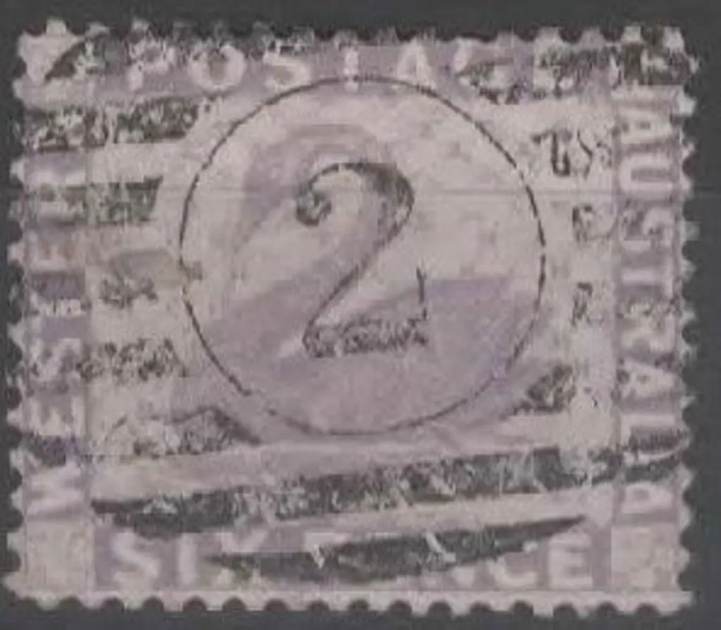 Perth 9 Bar 2 on 6d violet. (SG 79) A stunning ... Image 1++