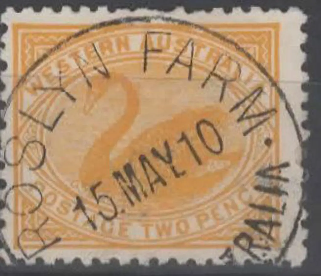 Roslyn Farm D27 crisp 80% strike on 2d yellow swan ... Image 1++