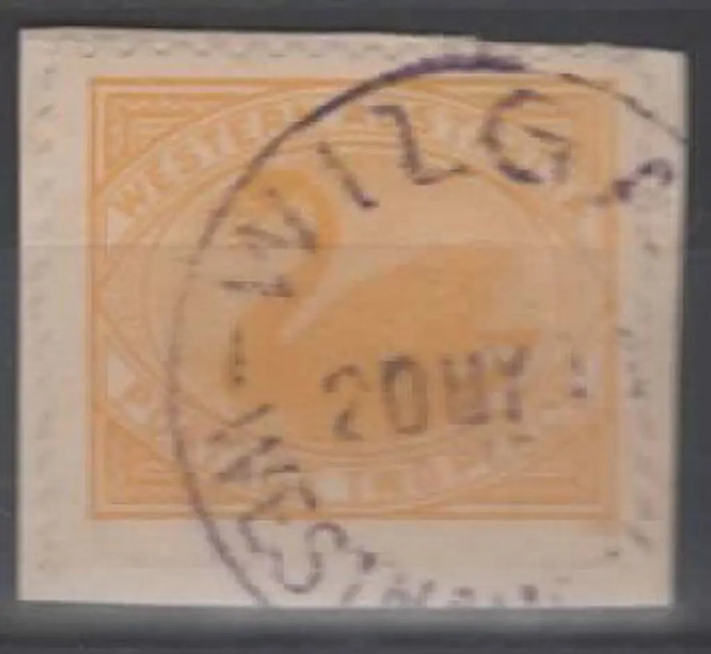 Wilga D26-b in violet on 2d yellow swan on piece. ... Image 1++