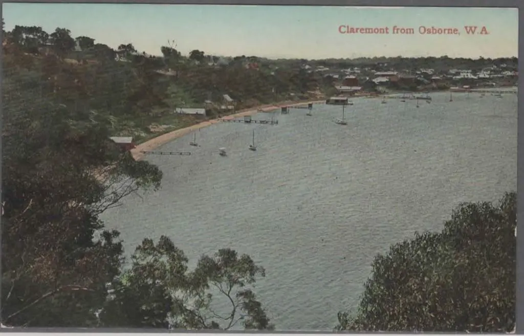 "Claremont from Osborne, WA" Falk & Co colour with ... Image 1++