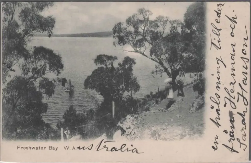 "Freshwater Bay WA" in b&w. Possibly an Austral ... Image 1++