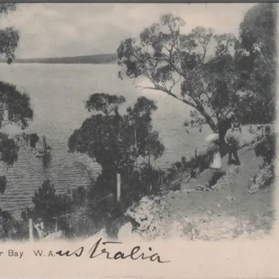 "Freshwater Bay WA" in b&w. Possibly an Austral ...