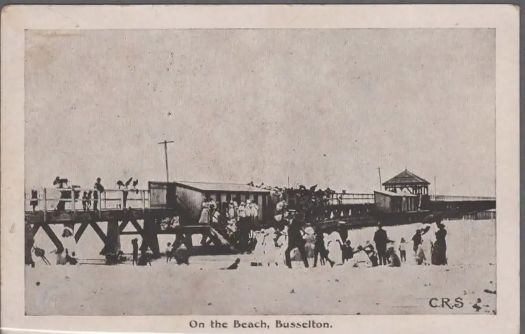"On the Beach, Busselton." P.S. Bignell b&w card ... Image 1++