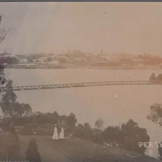"Perth" b& w "Miles 3.4.08" photographic card. ...