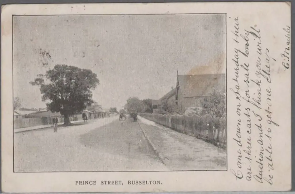 "Prince Street, Busselton". South Western News b&w ... Image 1++