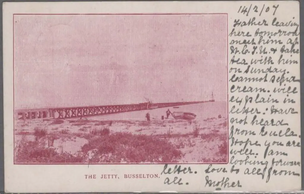 "The Jetty, Busselton" South-Western News card in ... Image 1++
