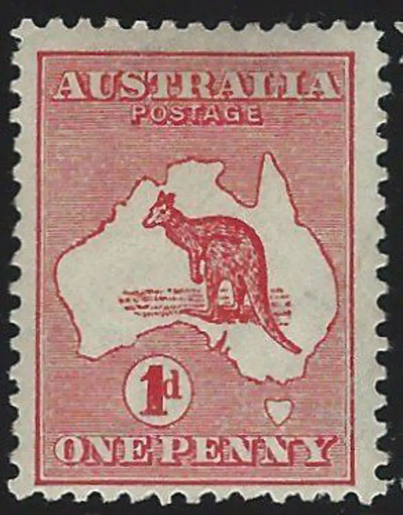 1913 1st wmk 1d red with watermark sideways. MLH, ... Image 1++