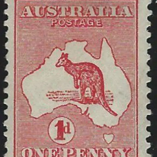 1913 1st wmk 1d red with watermark sideways. MLH, ...