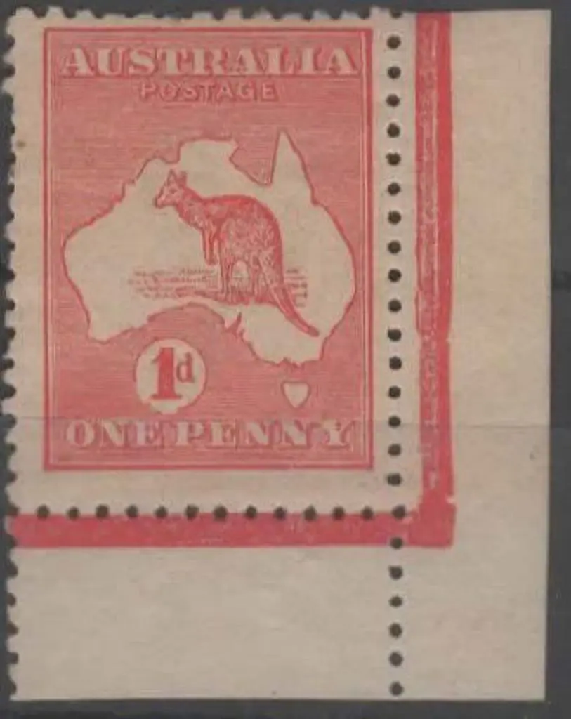 1913 1st wmk 1d red, Die IIA positional example ... Image 1++