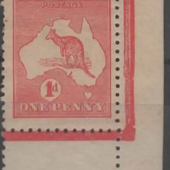 1913 1st wmk 1d red, Die IIA positional example ...