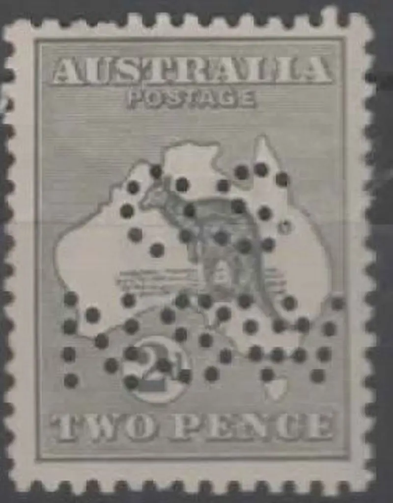 1913 1st wmk 2d grey, Die I perfined "OS NSW". ... Image 1++