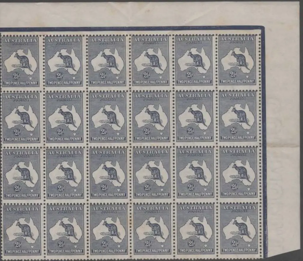 1913 1st wmk 2½d indigo upper right marginal block ... Image 1++