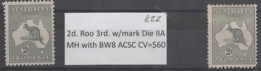 1915-28 3rd wmk 2d grey, Die IIA well centred ... Image 1++