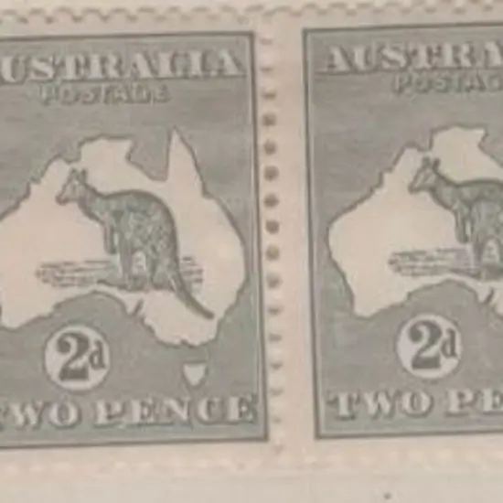 1915-28 3rd wmk 2d grey, Die IIA MLH pair & single ...