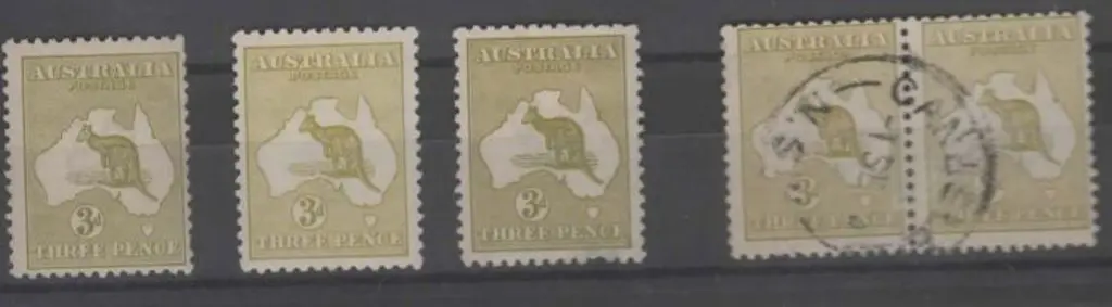 1915-28 3rd wmk 3d olive shades x 3 all Die I. MLH ... Image 1++