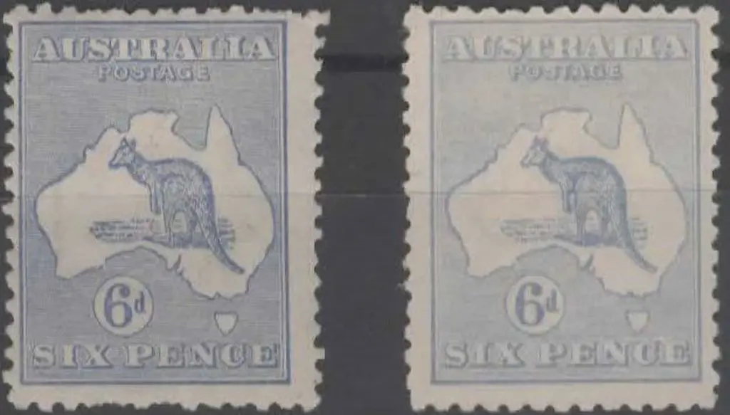 1915-28 3rd wmk 6d ultramarine Die II in 2 shades. ... Image 1++