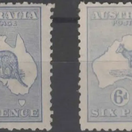 1915-28 3rd wmk 6d ultramarine Die II in 2 shades. ...