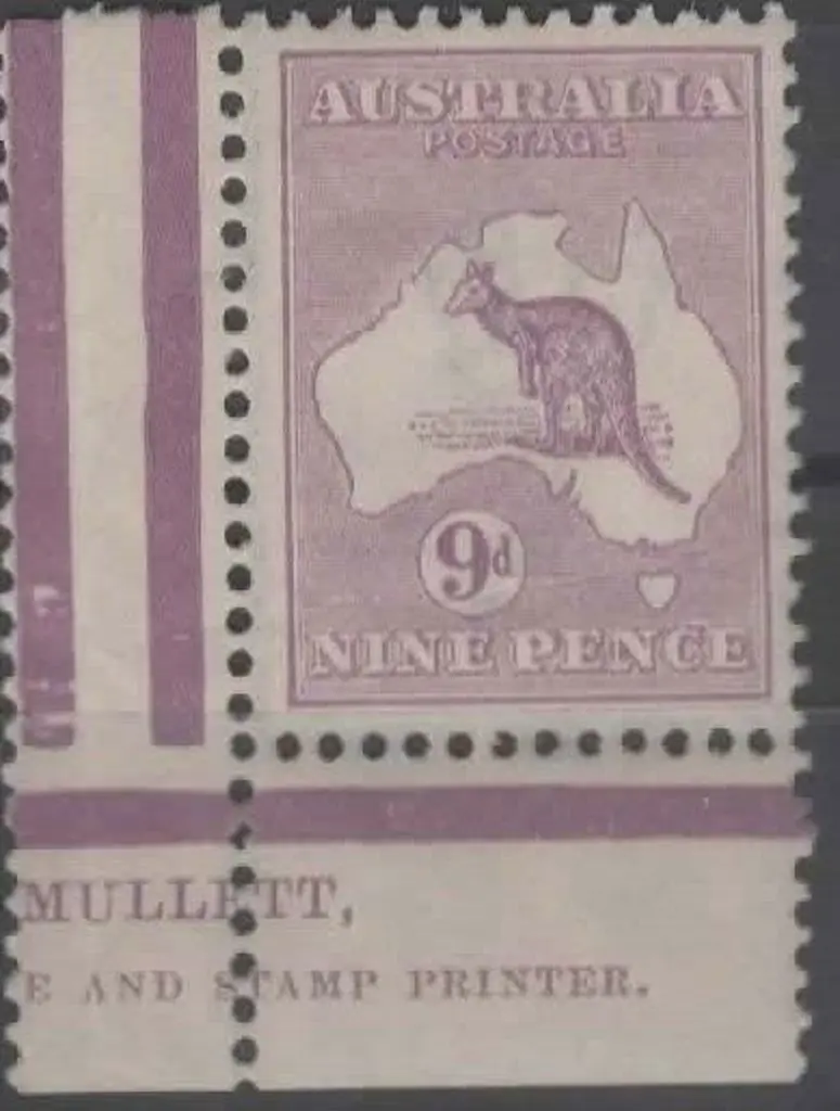 1915-28 3rd wmk 9d violet, Die IIB part Mullett ... Image 1++