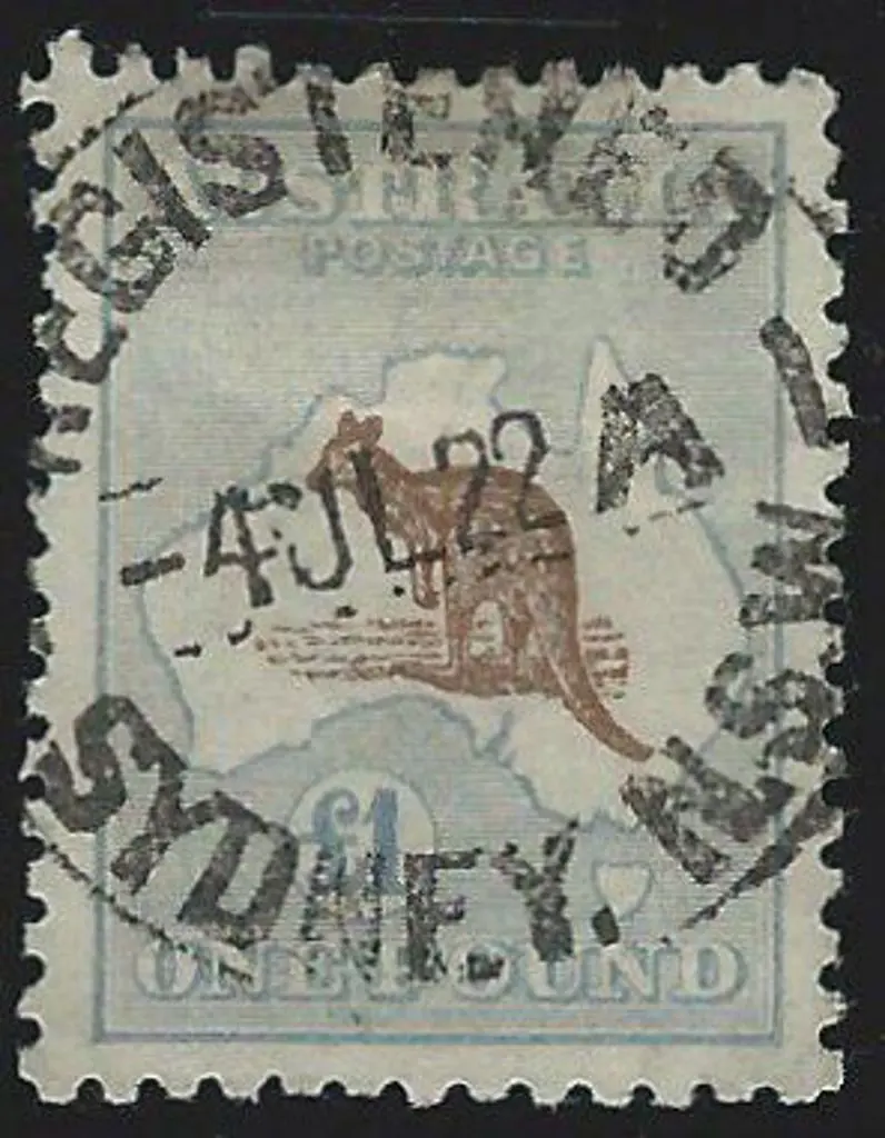 1915-28 3rd wmk £1 light brown & pale blue good to ... Image 1++