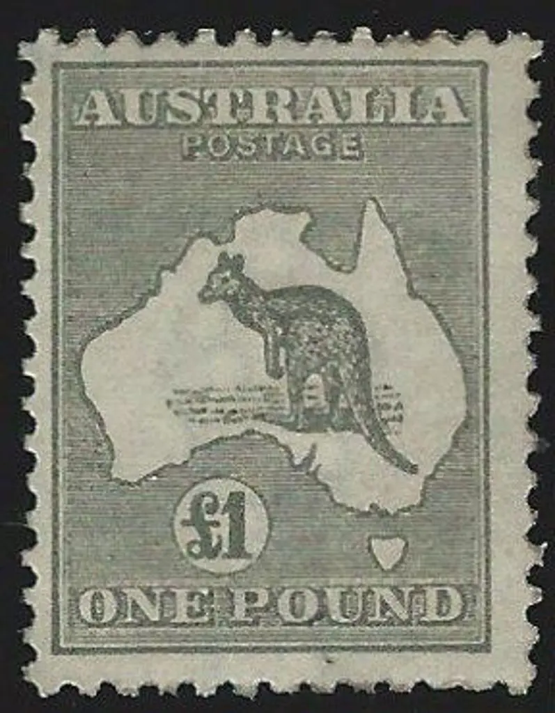 1923-24 New colours £1 grey. Mint with minimal, ... Image 1++