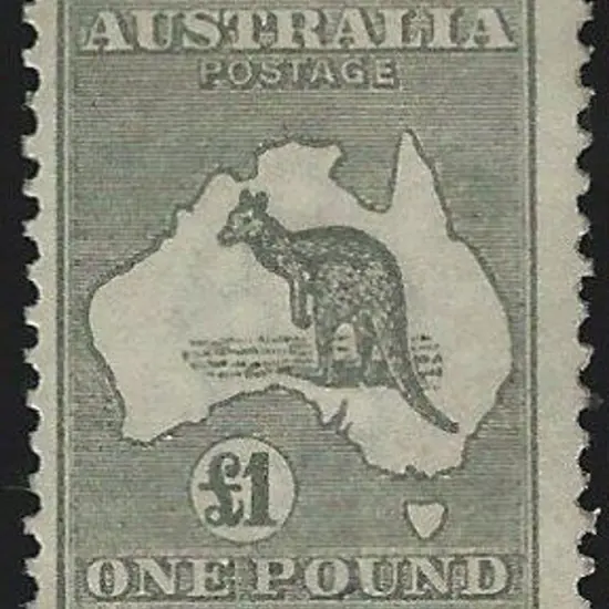 1923-24 New colours £1 grey. Mint with minimal, ...