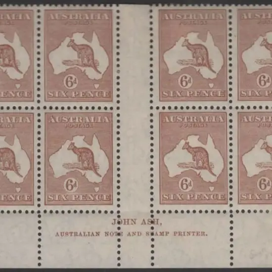 1929-30 Sm Mult wmk 6d chestnut Die IIB Ash ...