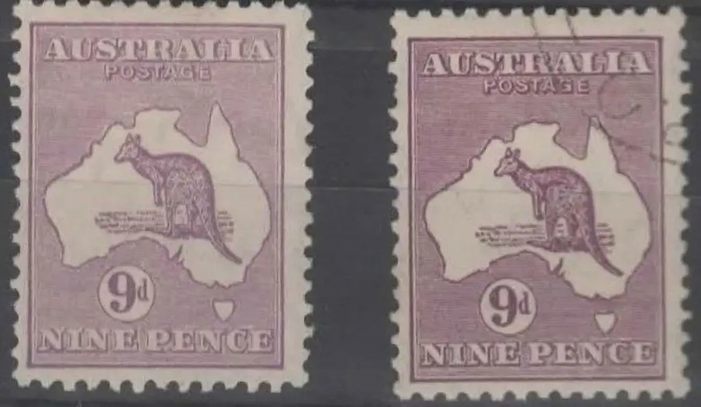 1929-30 Sm Mult wmk 9d pale violet MLH & 9d bright ... Image 1++