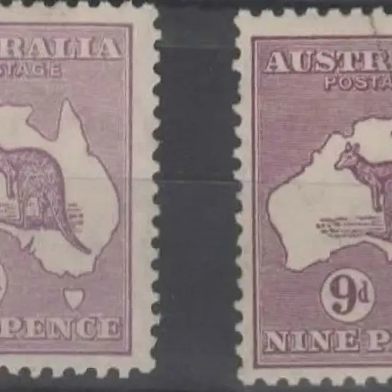 1929-30 Sm Mult wmk 9d pale violet MLH & 9d bright ...