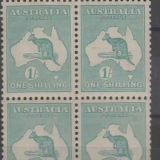 1929-30 Sm Mult wmk 1/- blue-green top selvedge ...