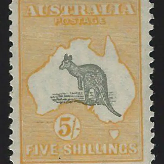 1929-30 Sm Mult wmk 5/- greyish black & ...
