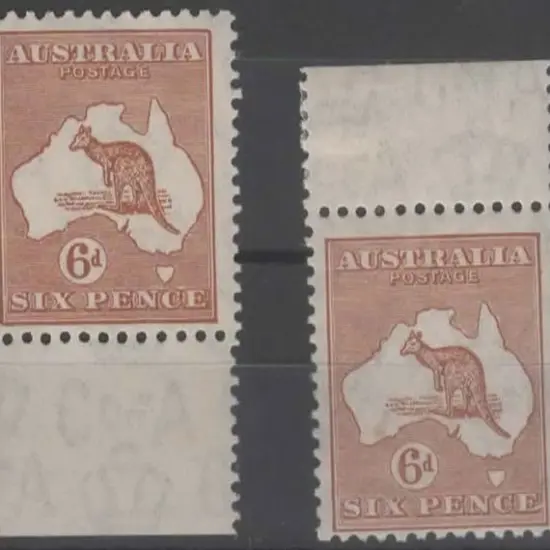 1931-47 CofA 6d chestnut in marginal singles with ...
