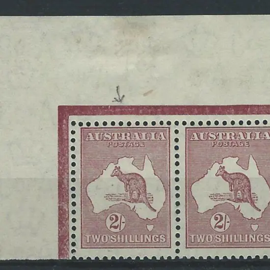 1931-47 CofA 2/- maroon Die II positional MUH pair ...