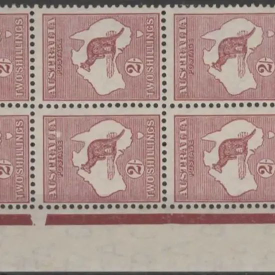 1931-47 CofA 2/- maroon Die II positional block of ...
