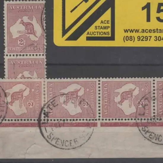 1931-47 CofA 2- maroon Die II positional vertical ...