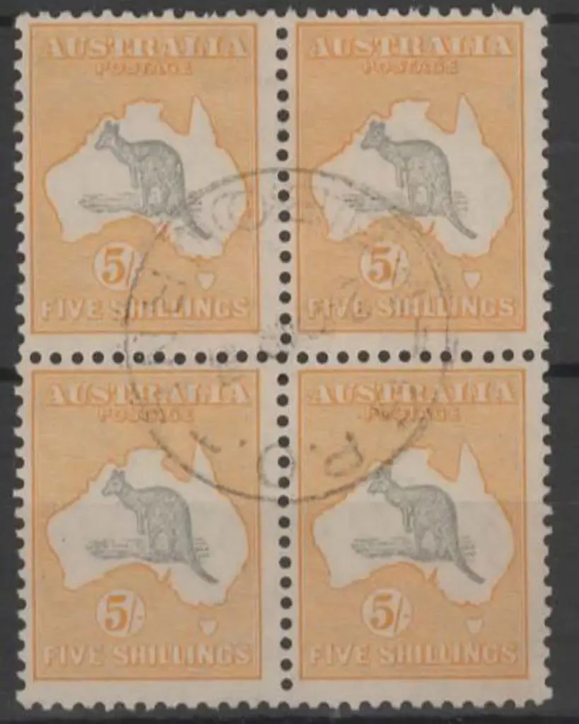 1931-47 CofA 5/- grey & yellow-orange fine used ... Image 1++