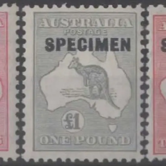 1931-47 CofA 10/-, £1 & £2 ovptd "SPECIMEN" type ...