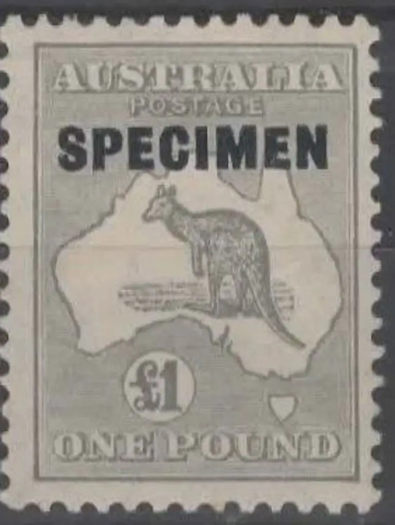 1931-47 CofA £1 grey ovptd "SPECIMEN" Type D. MLH. ... Image 1++