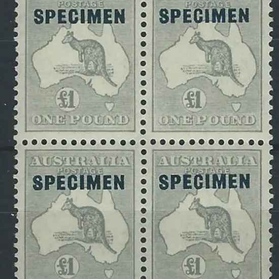 1931-47 CofA £1 grey ovptd "SPECIMEN" Type D. Well ...