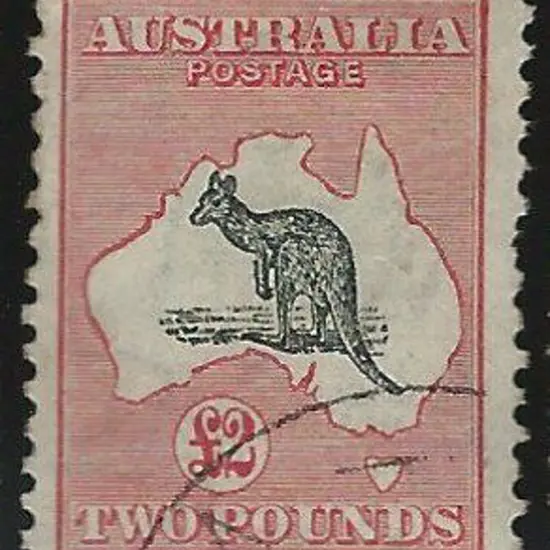 1931-47 CofA £2 grey & rose-crimson with "white ...