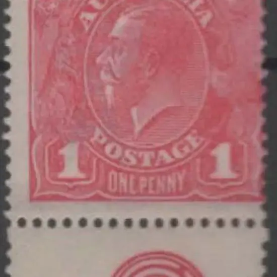 1914-20 Single wmk 1d aniline carmine with JBC ...