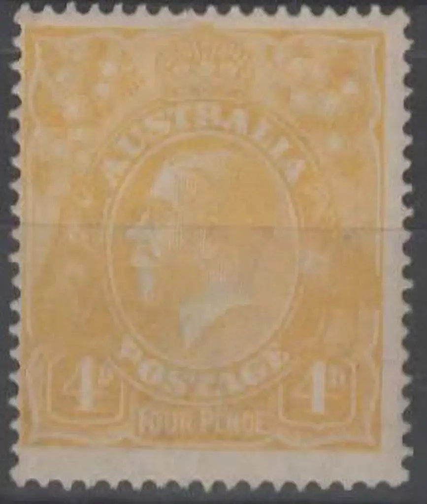 1914-20 Single wmk 4d lemon. Fresh MLH & centred ... Image 1++