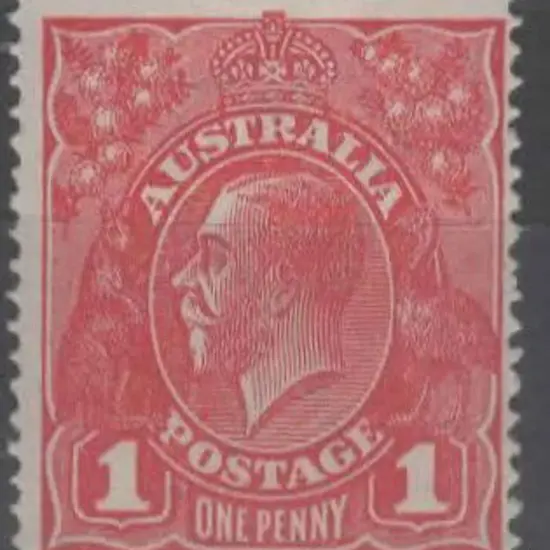 1914-20 Single wmk 1d carmine Die II (submerged ...