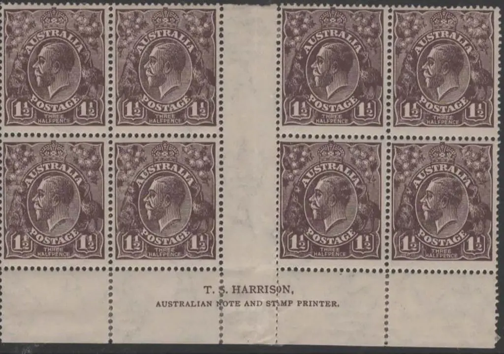 1918-20 Large Mult Perf 14 1½d black brown ... Image 1++