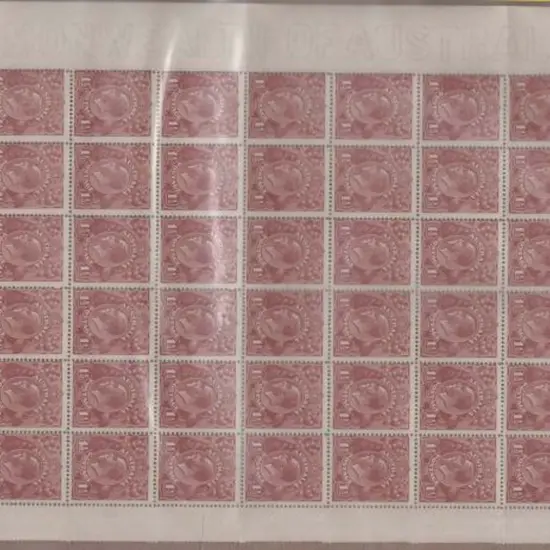 1918-23 Single wmk 1½d red-brown left pane of 60 ...