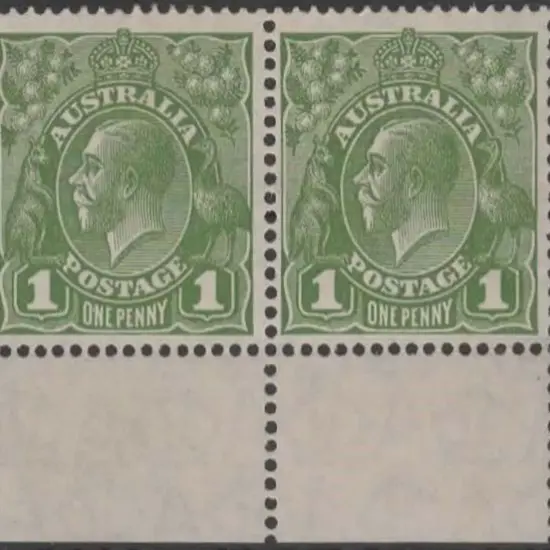 1926-30 SM wmk Perf 13½x12½ 1d green Die I/II ...