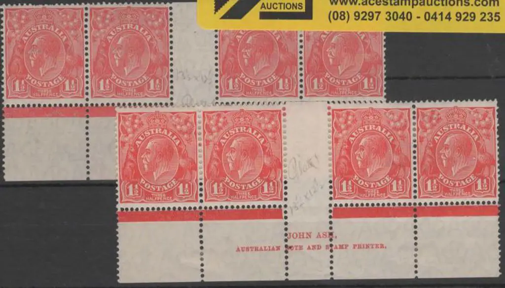 1926-30 SM wmk Perf 13½x12½ 1½d scarlet Mullett ... Image 1++